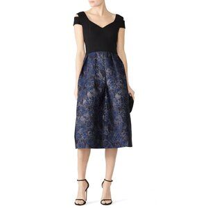 Hutch Black and Blue Floral Dress